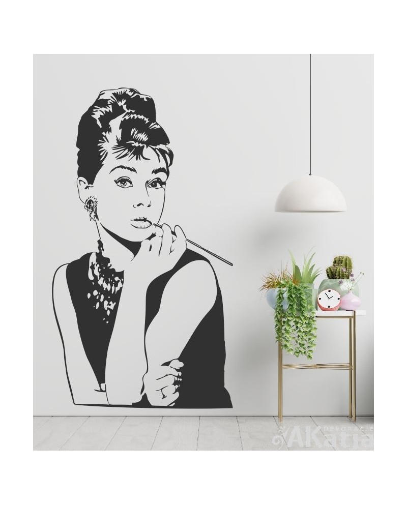 Naklejka postać Audrey Hepburn