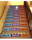 Tabliczka mnożenia na schody - 100 naklejek