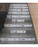 Alfabet na schody z polskimi literami 80x14cm