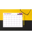 Planer plan miesiąca suchościeralny- fioletowe maki