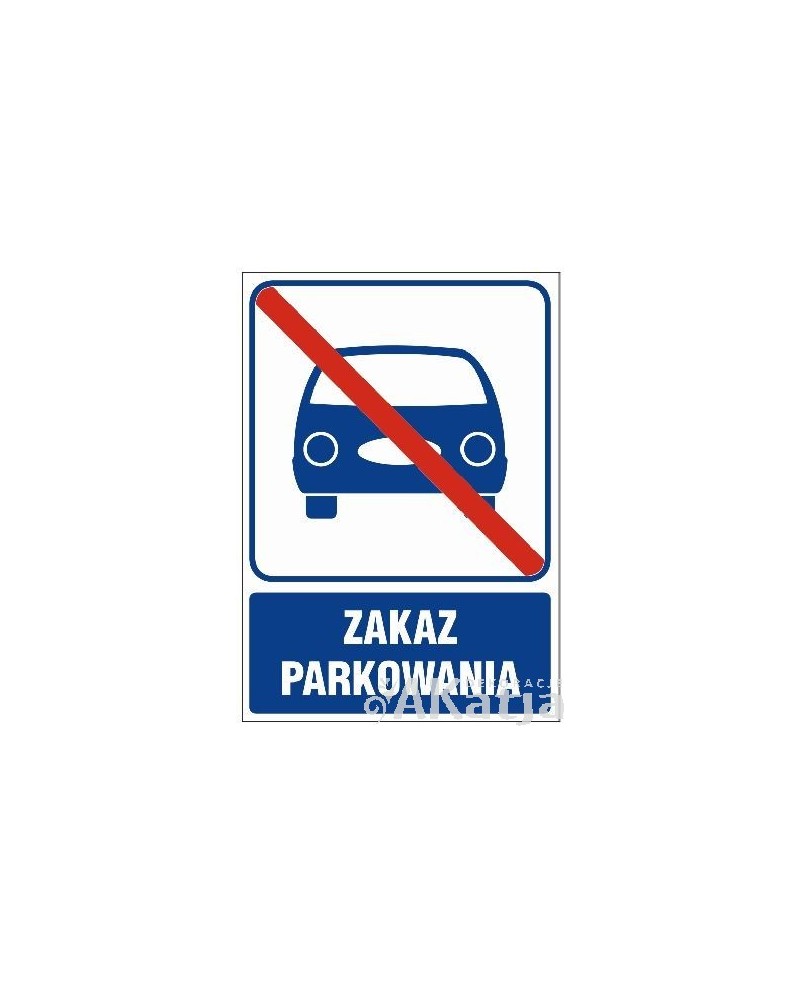 Zakaz parkowania - naklejka