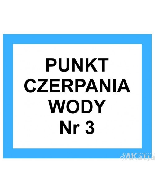 Tabliczka Punkt czerpania wody