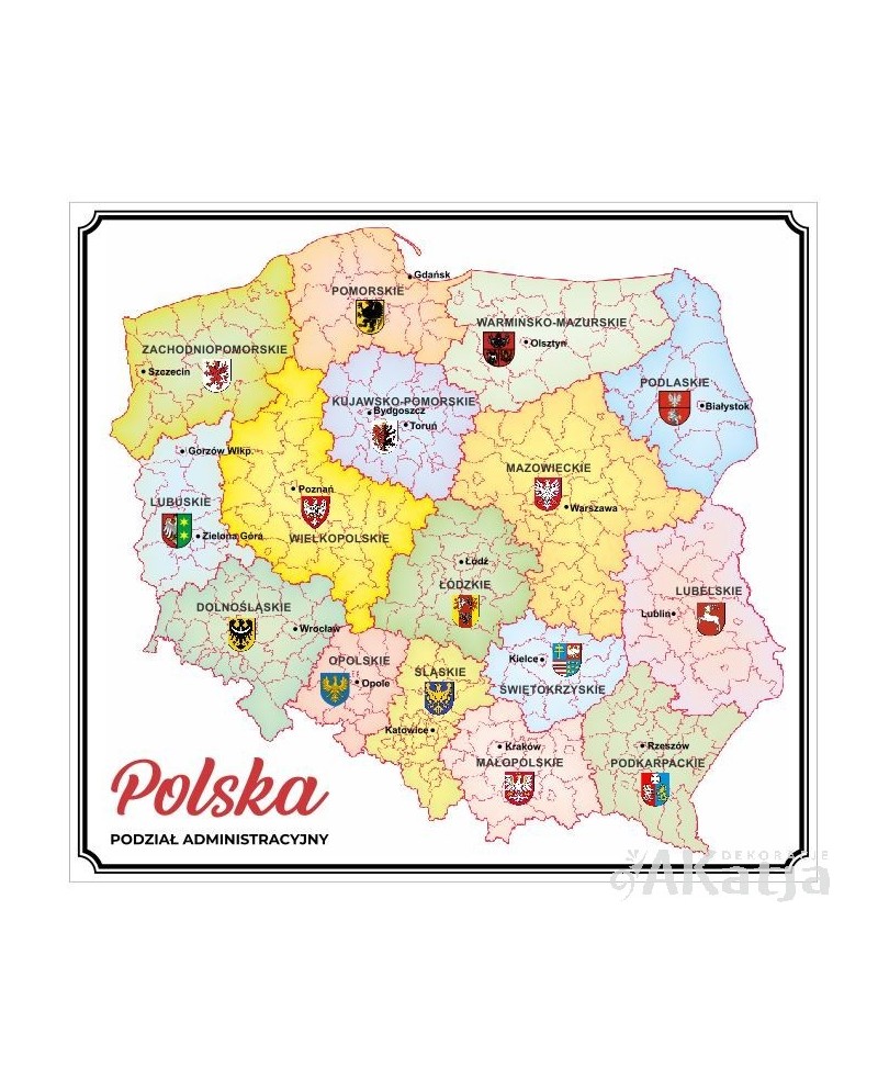 Polska - Mapa Administracyjna