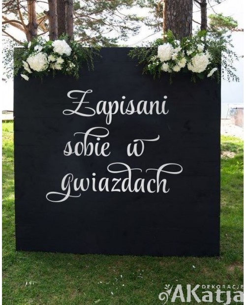Naklejka ślubna: Zapisani sobie w gwiazdach