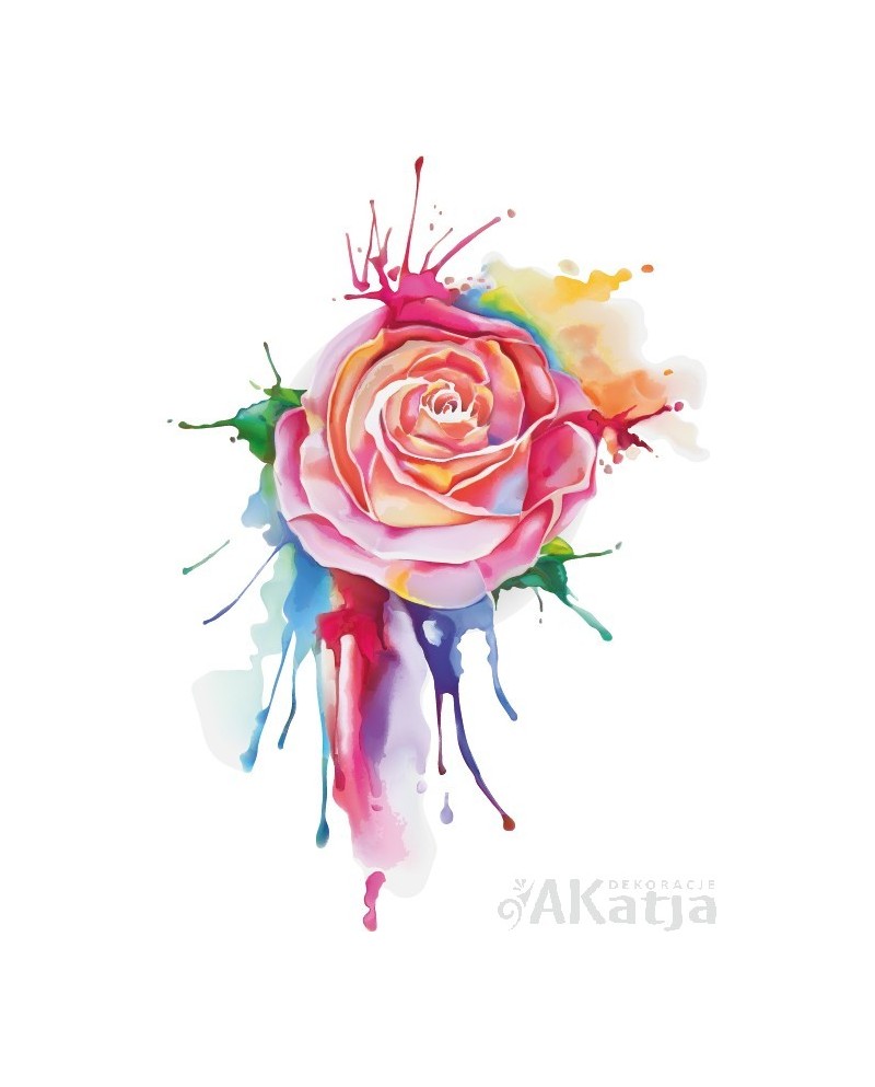 Kolorowa róża3