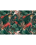 Flamingi i tropikalne rośliny pattern1