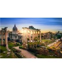 Miasto rzym o wschodzie słońca