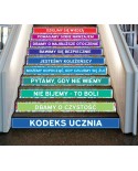 Naklejki na schody: Kodeks Ucznia