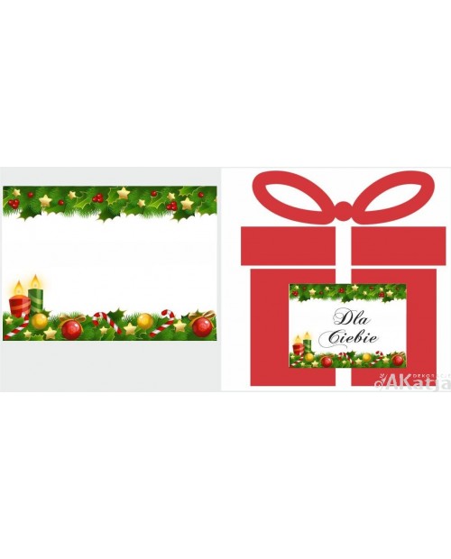 Etykiety na prezent z dekoracją świąteczną w gwiazdki