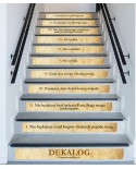 Naklejki na schody: Dekalog- 10 Przykazań Bożych