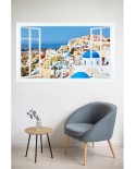 Naklejka Okno 3D: Santorini