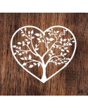 Ażurowe serce z drzewem- wycinanka z kartonu