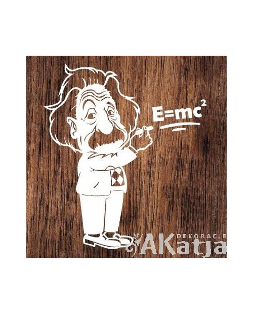 Postać Albert Einstein - wycinanka z kartonu