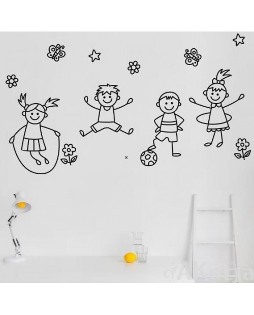 Naklejka dekoracyjna z dziećmi: Aktywności