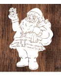 Mikołaj z prezentem- wycinanka z kartonu