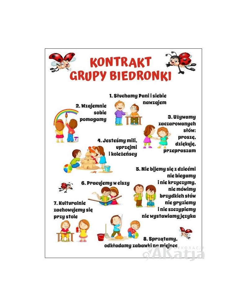 Kontrakt grupy biedronki - naklejka