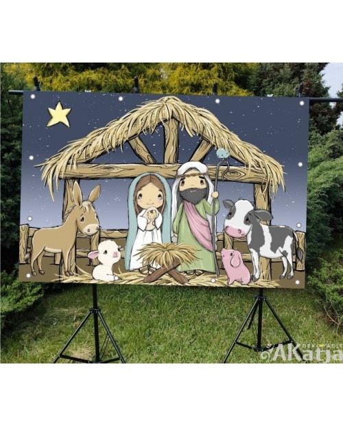 Szopka Bożonarodzeniowa- Baner do szkoły i przedszkola