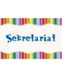 Tabliczka z kolorowymi kredkami: Sekretariat