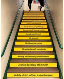 Naklejki na schody: Szkolne zasady