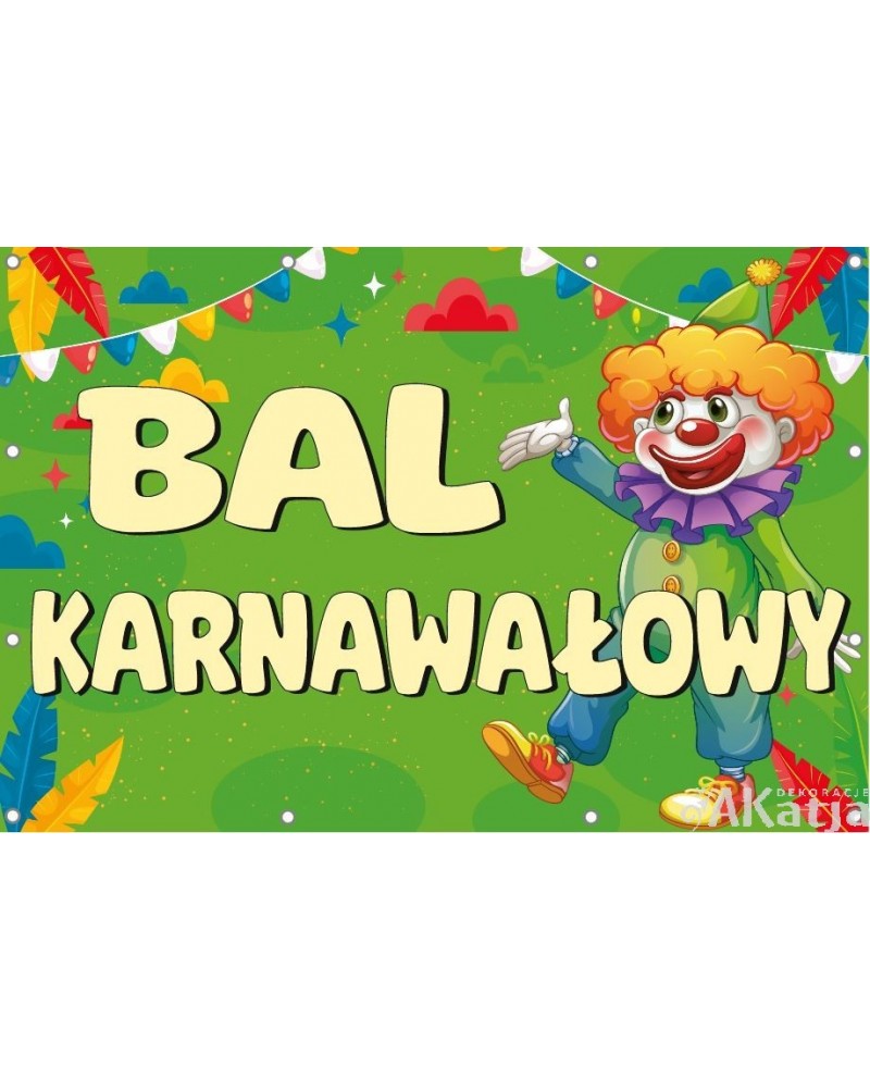 Bal Karnawałowy- Baner do szkoły i przedszkola