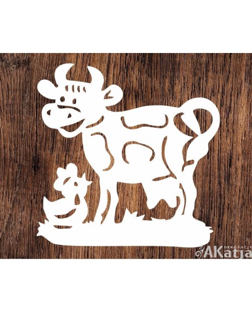 Krowa- wycinanka z kartonu