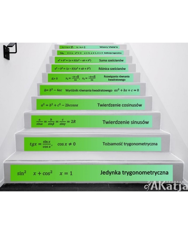 Naklejki na schody: Trygonometria
