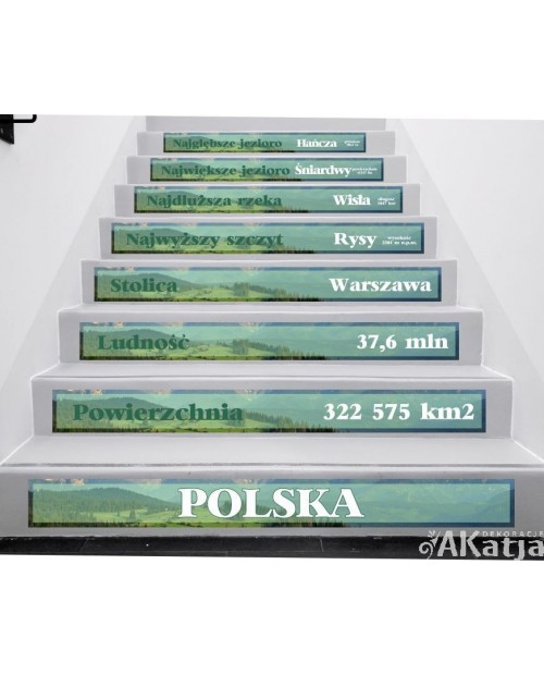 Naklejki na schody: Polska w liczbach