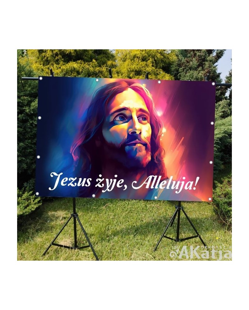 Jezus żyje, Alleluja- Baner religijny