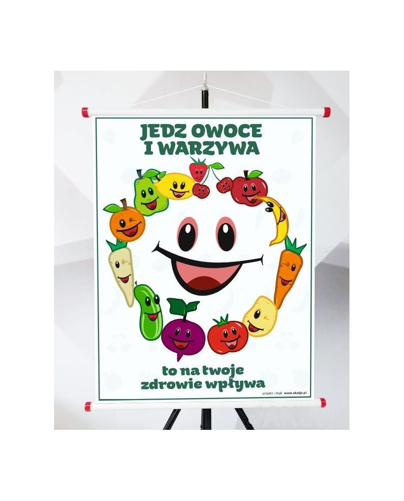 Plansza - Jedz owoce i warzywa