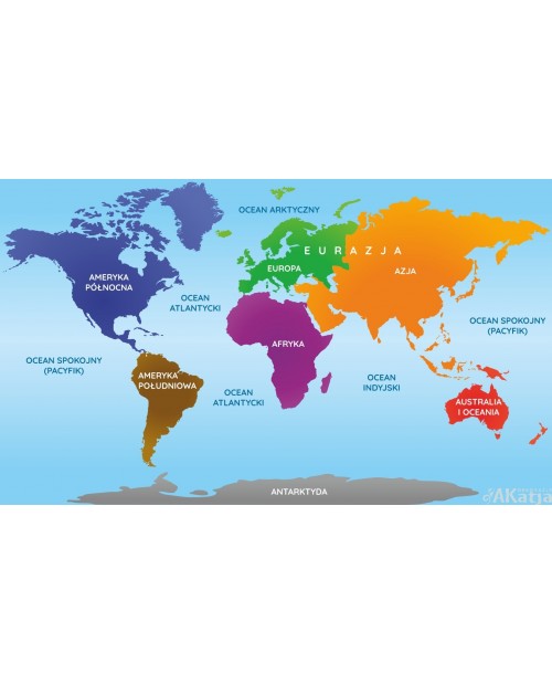 Naklejka Mapa świata