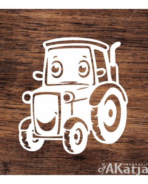 Traktorek- wycinanka z kartonu
