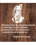 Tadeusz Kościuszko: cytat - wycinanka z kartonu
