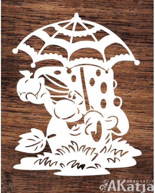 Grzybek pod parasolem- wycinanka z kartonu