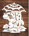 Grzybek pod parasolem- wycinanka z kartonu