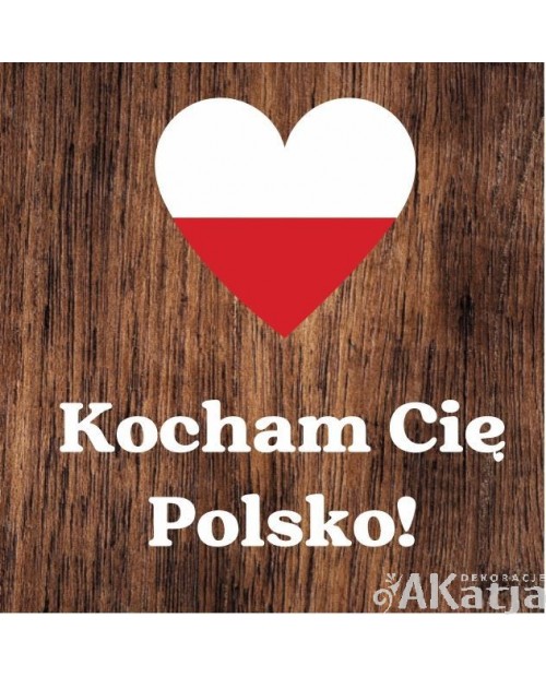 Kocham Cię Polsko!- wycinanka z kartonu