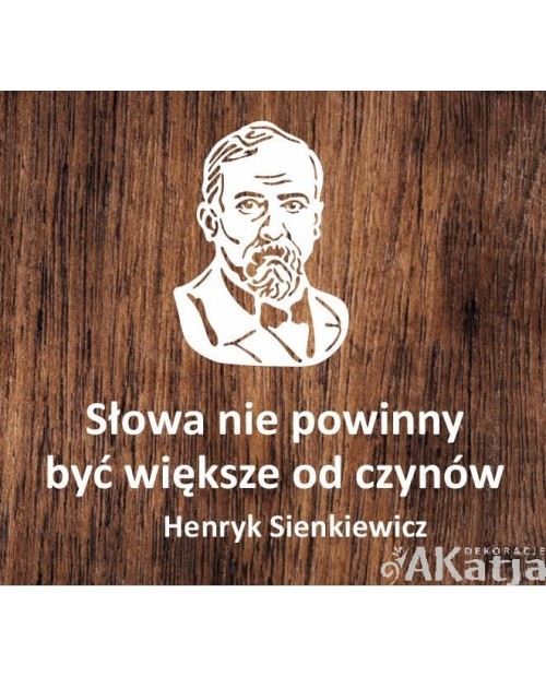 Henryk Sienkiewicz: cytat - wycinanka z kartonu