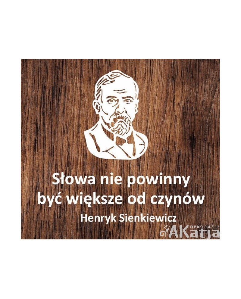 Henryk Sienkiewicz: cytat - wycinanka z kartonu