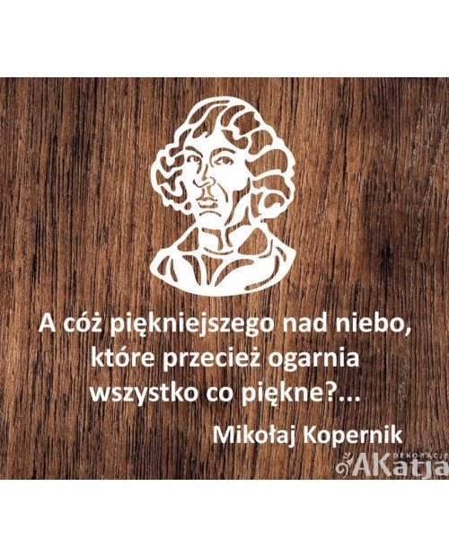 Mikołaj Kopernik: cytat - wycinanka z kartonu