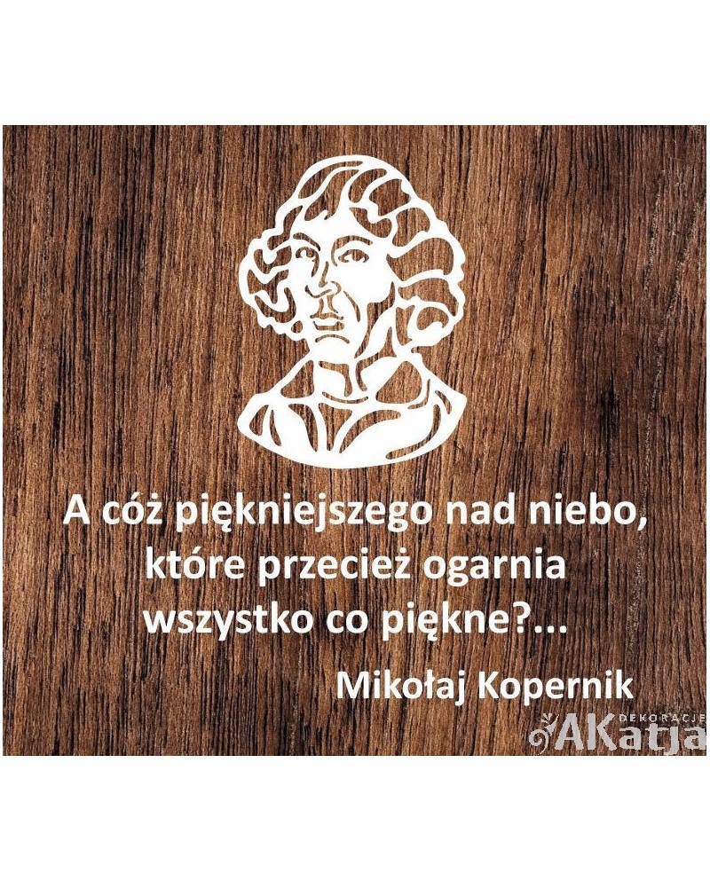 Mikołaj Kopernik: cytat - wycinanka z kartonu