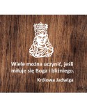 Królowa Jadwiga: cytat - wycinanka z kartonu