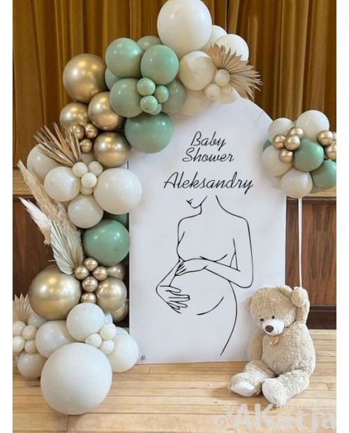 Naklejka okazjonalna: Baby Shower z imieniem