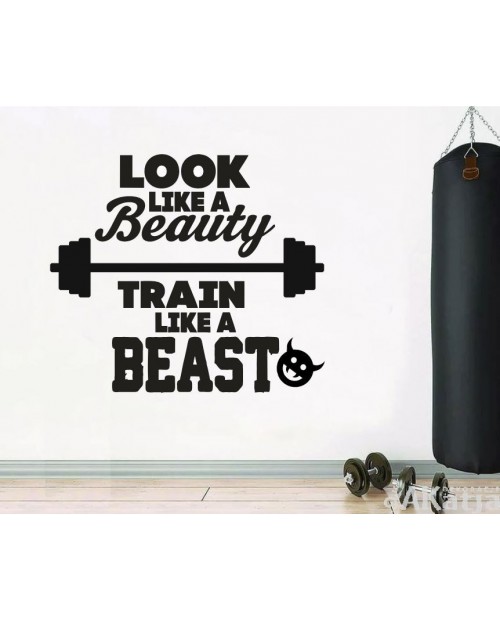 Naklejka do siłowni: Look like a beauty