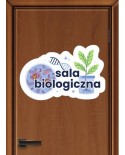 Naklejka na drzwi sali lekcyjnej- biologia