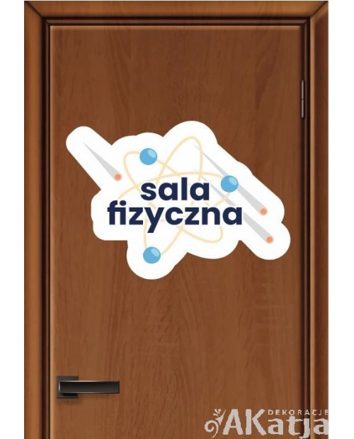 Naklejka na drzwi sali lekcyjnej- fizyka