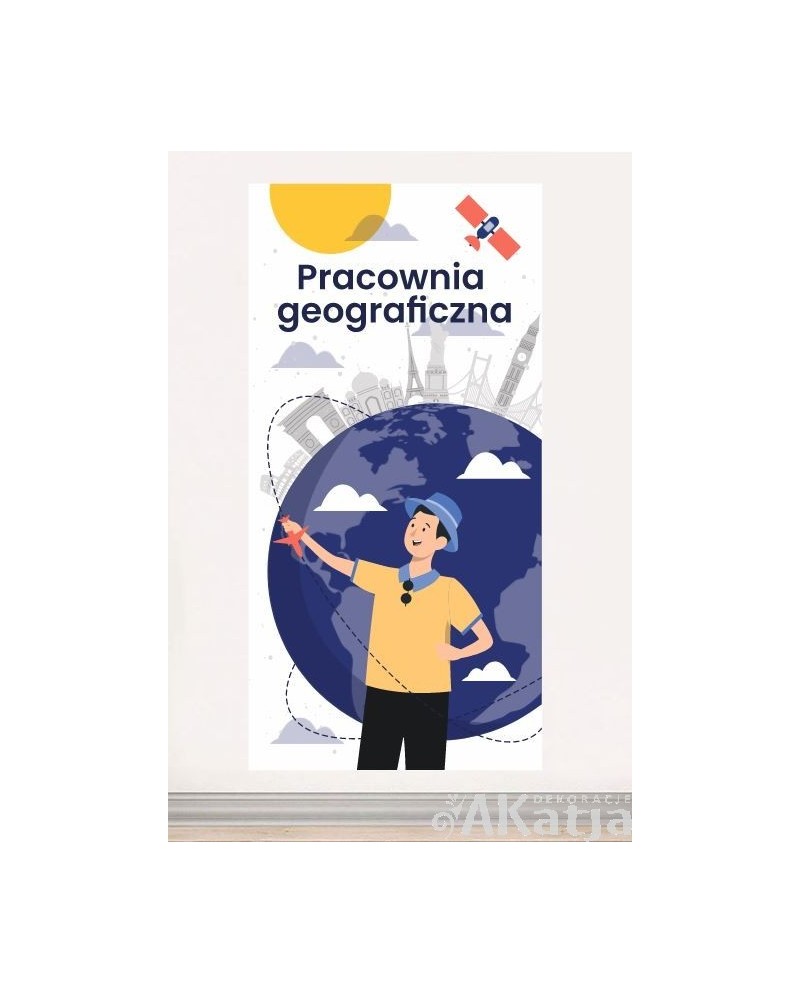 Naklejka na ścianę: Pracownia Geograficzna