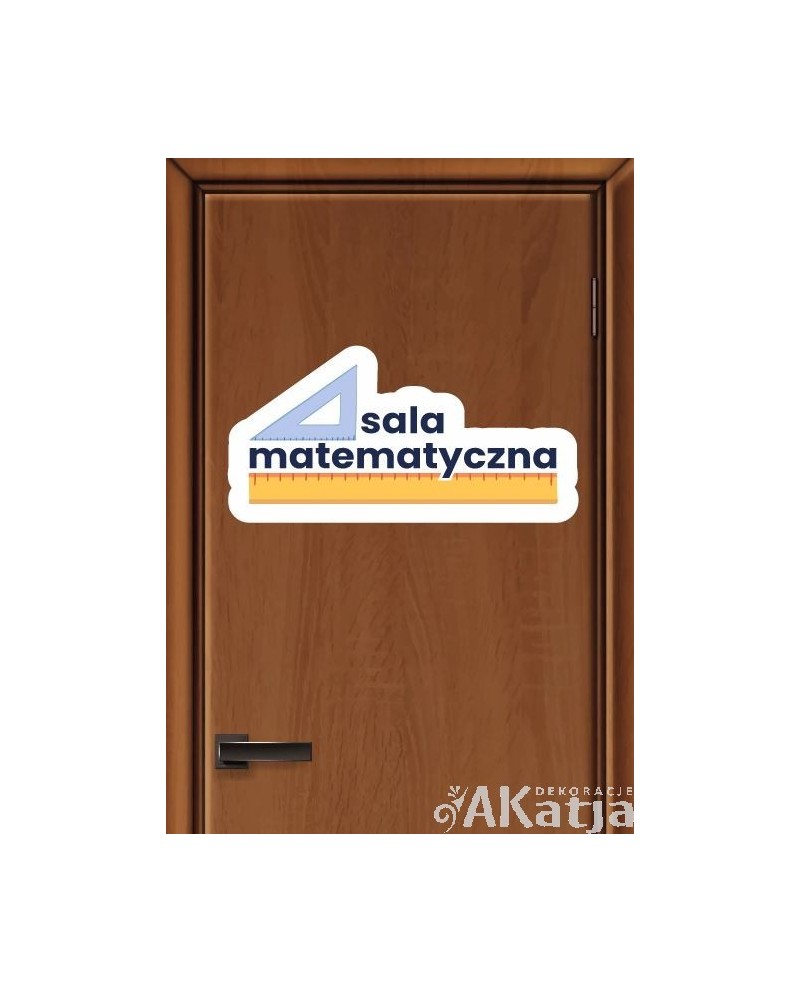 Naklejka Na Drzwi Sali Lekcyjnej Matematyka