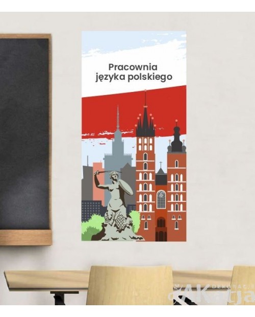 Naklejka na ścianę: Pracownia Języka Polskiego