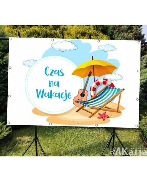 Czas na wakacje- Baner do szkoły i przedszkola