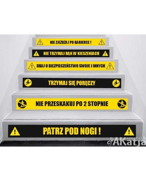 Naklejki na schody: Zasady zachowania na schodach