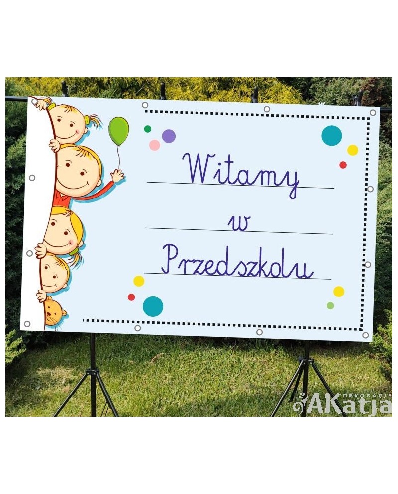 Witamy w przedszkolu- Baner do przedszkola